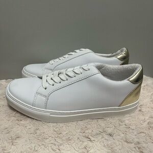 Steve Madden‎ Ravia white gold sneakers NEW 8.5